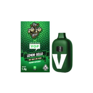Lemon Gello VOP 1G live resin vaporizer and packaging
