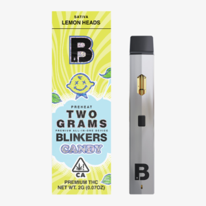 Blinkers Lemon Heads Sativa 2G all-in-one device packaging